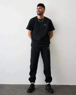 Organic Regular Sweatpants, Black, M