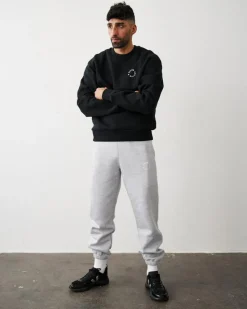 Organic Regular Sweatpants, Heather Grey, S