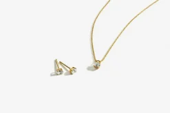 Ovale Halskæde, Gold Plated, 45 cm