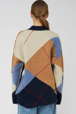 Oversized Cardigan, Blue Sea, S/M