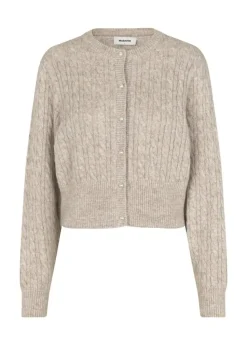 PammieMD Cardigan, Beige Speckle Melange, L