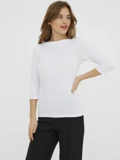 Panda Modal Bluse, Bright White, L