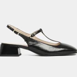 Paris Slingback Højhælede Sko, Black, 37
