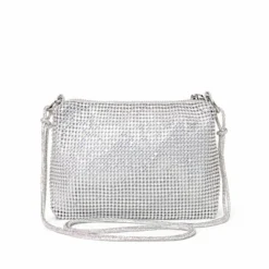 Party Night Skuldertaske, Sølv