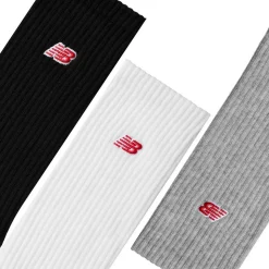 Patch Logo Crew 3-pak Strømper, White/Multi, S