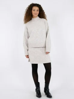 Paulina Striktrøje, Beige Melange, 34