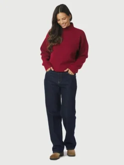 Paulina Striktrøje, Dark Red, 40