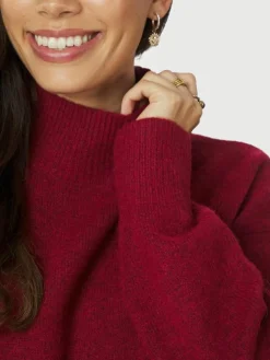 Paulina Striktrøje, Dark Red, 40