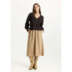 Pearl Cardigan, Brown, XL