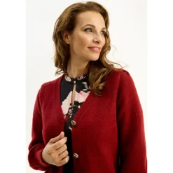 Pearl Cardigan, Burgundy, L