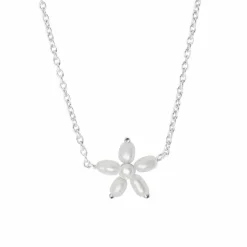 Pearl Signatur Halskæde, Rhodinated Silver, 45 cm