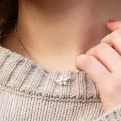 Pearl Signatur Halskæde, Rhodinated Silver, 45 cm