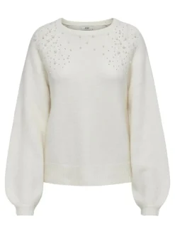 Pearl Striktrøje, Hvid, L