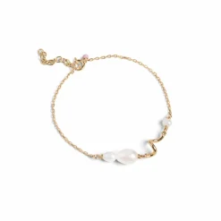Pearlie Twist Armbånd, Guld, 15+3 cm