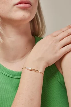 Pearlie Twist Armbånd, Guld, 15+3 cm