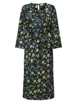 Piper Kjole, Black Hydrangea Flower, XS