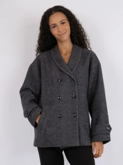 Pippa Twill Jakke, Black, 34