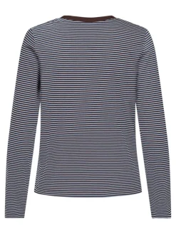 Pisa Langærmet T-shirt, Coffee Bean Kentucky Blue Stripe, M
