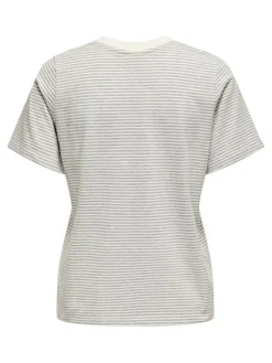 Pisa T-shirt, Cloud Dancer/Light Grey Melange, S