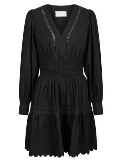 Polaris C Poplin Kjole, Black, 34