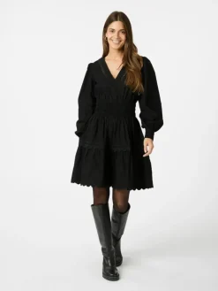 Polaris C Poplin Kjole, Black, 34