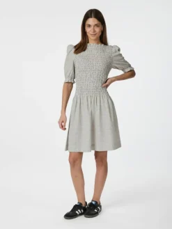 Polkis Small Check Kjole, Creme, 36