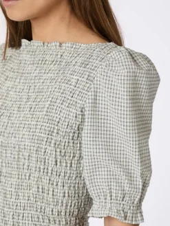 Polkis Small Check Kjole, Creme, 36