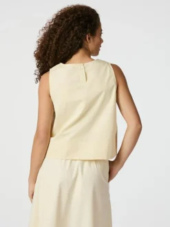 Polly C Poplin Top, Light Yellow, 38
