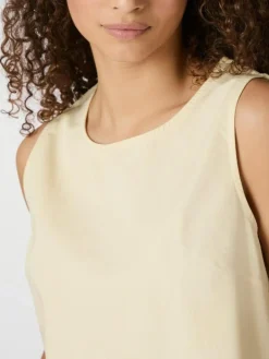 Polly C Poplin Top, Light Yellow, 38