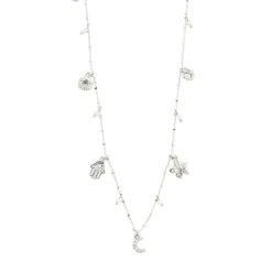 Prucence Recycled Halskæde, Silver Plated, 38 cm