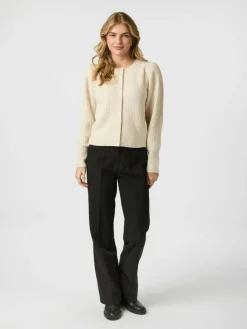 Puli Knit Cardigan, Ivory, 36