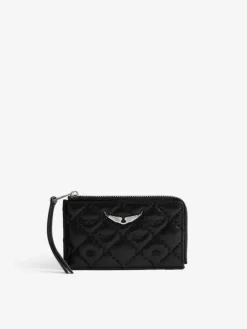 Quilted Monogram Kortholder, Black
