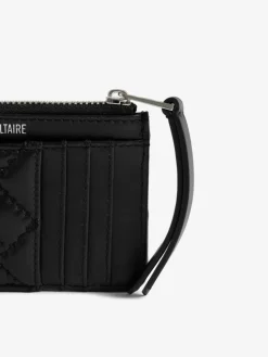 Quilted Monogram Kortholder, Black