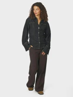 Rabia Denim Skjorte, Black, 40