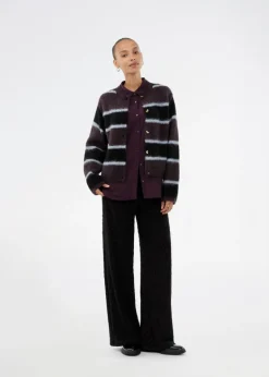 RafaelMD Stripe Cardigan, Winter Stripe, M