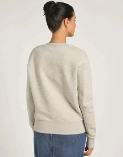 Raglan Crew Sweatshirt, Grey Heather, S