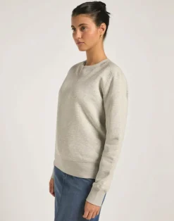 Raglan Crew Sweatshirt, Grey Heather, S