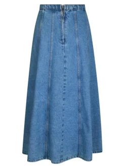 Raya Denim Nederdel, Vintage Blue, 38