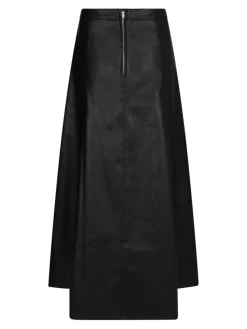 Raya Faux Leather Nederdel, Black, 38