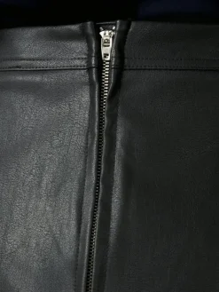 Raya Faux Leather Nederdel, Black, 38