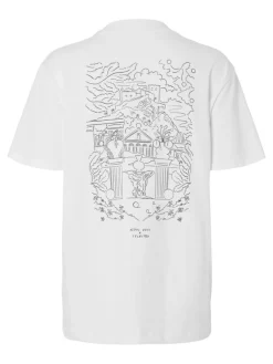 Relax Printed T-shirt, Snow White, S