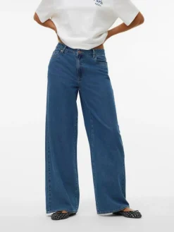 Remy Wide Jeans, Medium Blue Denim, W32/L34