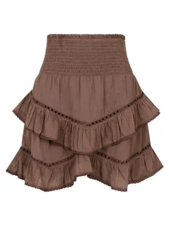 Ricki S Voile Nederdel, Light Brown, 38