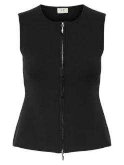 Riley Zip Vest, Black, M