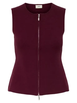 Riley Zip Vest, Maroon Banner, L
