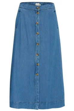 Risle Nederdel, Medium Blue Denim, 34