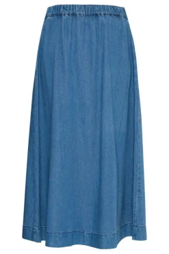 Risle Nederdel, Medium Blue Denim, 34