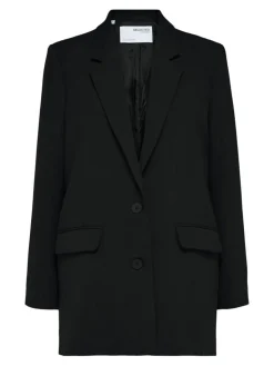Rita Relaxed Blazer, Black, 40