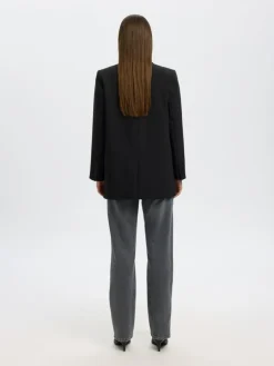 Rita Relaxed Blazer, Black, 40