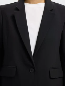 Rita Relaxed Blazer, Black, 40